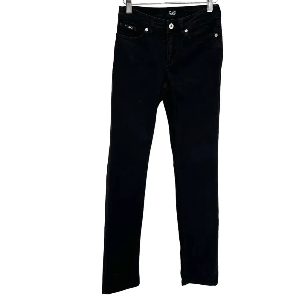 D&G Dolce & Gabbana Slimmy women’s black slim jeans pantd - Picture 3 of 10